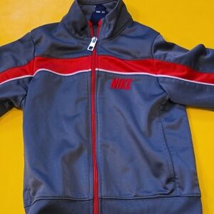Nike Gray and Red Track Jacket